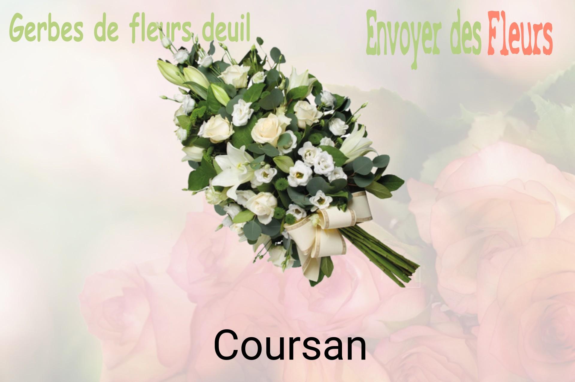 Gerbe de fleurs de deuil livrée à Coursan